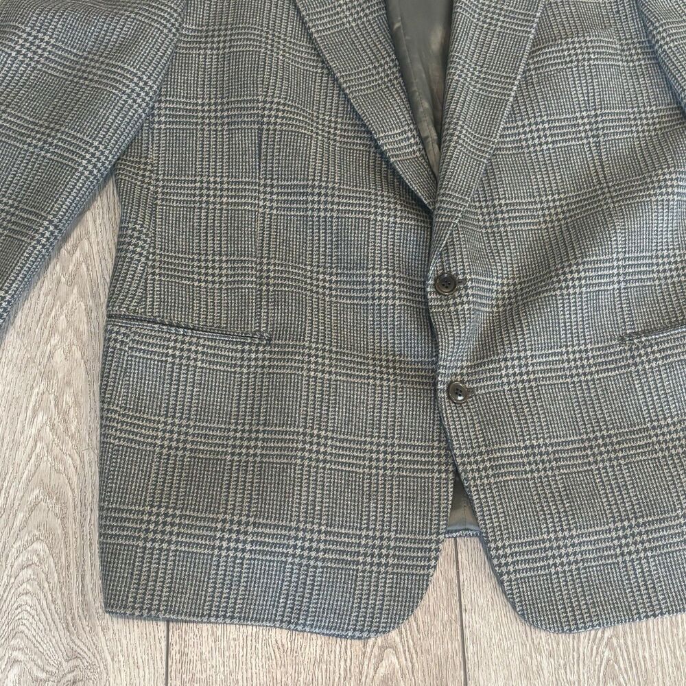 Valentino Uomo Blazer Men's 46R Houndstooth Wool Saks Fifth Avenue Made In Italy - Picture 3 of 10